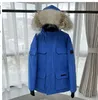 Męski puffer designer designer dół biała kaczka wiatrówki męskie kurtki Kapita kołnierzowa Keep Warm Real Wolf Skin Fashion Canada Canada Parkas Y9Ut