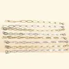 1pc 4mm Novo 304 Aço inoxidável Link Chain Bracelets para homens para homens, cor de bracelete oval de cor de prata Oval 19cm Long1495758