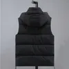 Parada Designer Brand Masculino Coletes com Capuz Casacos Moda Designer Masculino Plus Size Down Algodão Sem Mangas Colete Jaquetas Outono / Inverno Manter Aquecido Engrossar Coletes Macios Casacos