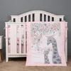 Beddengoedsets 5-delig Babybedjeset voor meisjes, inclusief dekbed, wieglaken, rokbumpers en kussensloop 231011