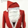 Tema Kostüm X7ya Noel Noel Baba Set Santa Cosplay Beard Giydirme Cosplay Santa Clauss Favor Karnavallar Performans231010