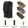 Outdoor Zakken Tactisch Tijdschrift Zakje Militair Single Pistol Mag Bag Molle Zaklamp Zakje Zaklamp Houder Case Outdoor Jachtmes Holster 231011