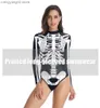 Costume a tema Halloween Stage Come Sexy Slim Comodo Body Cerniera Collo alto Manica lunga Tute Costume intero T231011