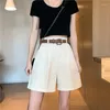 Damesshorts Dames Katoen Zomer Koreaanse stijl Elegante mode Hoge taille Werkkleding Minibroek Casual losse Gym Vrouwen Dansen Ins