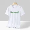 Polos pour hommes Herbalife Nutrition Polo T-shirt pour hommes Summer Ice Soie Mode Solide Col rond T-shirt Court Couple Vêtements