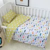 Beddengoed Sets 3 Stuks Baby Set Voor Borns Ster Patroon Kid Beddengoed Jongen Puur Katoen Geweven Wieg Dekbedovertrek Pillocase Laken 231011