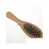 Party Favor Price Natural Wood Brushe Healthy Care Mas Wood Hair Combs Antistatic Detangling Airbag Hairbrush Styling Tool Home Garde DHW3R