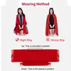 Bufandas Mujer Poncho de invierno con chales y envolturas de manga Pashmina Bufanda gruesa roja Estolas Femme Hiver Ponchos y capas reversibles cálidos 231010