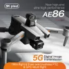 AE86 Drone RC 8K HD Kamera FPV 3 Eksen Anti-Shake Gimbal Engeli Kaçınma Fırçasız Motor Helikopter Katlanabilir Quadcopter