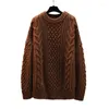 メンズセーター2023年冬のプルオーバーセーターソフトな快適なウールコート厚い暖かい手編みの高品質のベージュ