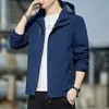 Men's Jackets BROWON Fleece Lined Hooded Jacket Men 2023 Autumn WIinter New Casual Windproof Coats Solid Color Outwear Clothing 231011
