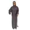 Abbigliamento etnico Ramadan Donne musulmane Abito lungo con cappuccio Abaya Dubai Turchia Caftano Abito arabo islamico Jilbab Abito da preghiera