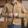 Erkek Ceketler Maden Retro Khaki Ceket Erkek Boyut M - 3xl Mumlu Tuval Pamuk Askeri Üniforma Hafif İş Katları Man Giyim 231011
