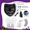 Accessoires de costumes Halloween LED Masque au néon avec des gants lumineux Mascarade Masques de fête Cosplay Come plis Light Glow In The Dark Horreur MasksL231011