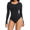 Kvinnors shapers Hexin Sexig bodysuit Push Up BodyShaper Bra Invisible Thong Shapewear Reductora Långärmad underkläder Fajas Col2090