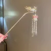 Nieuwe Chinese Phoenix Lotus Pearl Chain Kwastje Druipende Olie Haarspeld Haarspeld met Nationale Stijl en Elegante Haarspeld