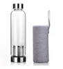 Transparent 500 ml Glass Drinkware Bottle With Tea Infuser Siler and Protection Hleeve 303q