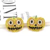 Autres accessoires de mode Nouveau coloré strass citrouille boucles d'oreilles femmes mode émail dessin animé Grimace citrouille lanterne boucles d'oreilles pour Halloween bijoux Q231011