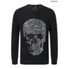 Felpa allentata di lusso Plein Philipps PP Pullover pp Spessore BEAR HipHop Marchio Caratteristico Personalità Mens Skull Felpe con cappuccio Strass Felpe Uomo Caldo HDJ0