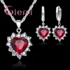 Wedding Jewelry Sets True Love 925 Sterling Silver Jewelry Sets For Wedding Women Cubic Zirconia Pendant Necklace Earrings Set Valentine's Gift 231010