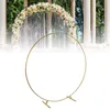 Party Decoration Round Arch Backdrop Stand Iron Circle Wedding For Valentine's Day Birthday Christmas 6.7ft Gold
