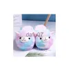 Slippers Cute Cartoon Sheep Home Women Fur Slippers Winter Warm Plush Parent-child Floor Slides House Flat Bedroom Shoes x1011