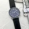 Omeg Wrist Watches for Men 2023 Mens Watches Five needles All dials work Quartz Wastch Top Luxury Brand Chronograph Clock Leather Strap Fashion Speedmaste gift one