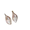 Dangle Earrings 1pair/lot 5-6mm Natural Fresh Water Pearl Fashion Leaf Real Jewelry High Quality Gift For Women