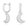 Earring Swarovskis Designer Jewels Original Quality Luna Moon Earrings For Women With Sparkling Light Exquisite Single Month Earrings Made Of Element Crystal