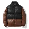 Men's Down Parkas Brown Winter Jacket Men Warm Stand Collar Parkas Unisex Y2k Clothes Vintage Quilted Coats Man Cotton Padded Jacket Bubble Jacket J231010