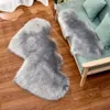 Carpets Heart Shaped Wool Sheepskin Rugs Faux Fur Non Slip Bedroom Shaggy Carpet 231010