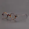 Güneş Gözlüğü Çerçeveleri Titanyum Retro Yuvarlak Erkekler Gözlük Çerçevesi Vintage Asetat Şeffaf Reçete Miyopi Optikleri Presbbiyopi Gözlükleri