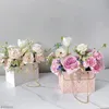 Cadeauverpakking 1PCS Draagbare bloembak Winkel Bruiloft Valentijnsdag Verjaardagsfeestje Geschenken Rose Verpakking Inpakpapier Zak