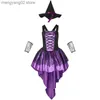 Tema traje carnaval halloween senhora multicolor smoking bruxa vem bonito elegante crepe magia feiticeira playsuit cosplay fantasia vestido de festa t231011