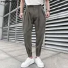 Calças masculinas 2023 moda homens cor sólida rendas até corredores plissados calças casuais soltas streetwear lazer longo S-5XL incerun