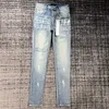 jeans firmati stack jeans pantaloni da uomo pantaloni della tuta jeans streetwear ricami trapuntati strappati per pantaloni vintage di marca di tendenza Commercio all'ingrosso di denim di strada