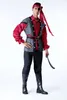 Piratkaptendräkter vuxna män kostym cosplay set för kvinnor fest pirater klä upp karneval fancy