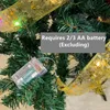 Decorazioni natalizie Luci a nastro LED Decorazione Ornamenti per l'albero Archi in pizzo fai da te String Navidad Decorazioni per la casa Anno 2023 231011