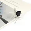 Solitaire Ring Hip Hop Punk Spider Insect Animal Ringen Voor Vrouwen Mannen Creatieve Zwart Ingelegde Crystal Gothic Sieraden Halloween Gift 231011