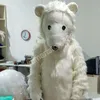 Costume de mascotte d'ours polaire de haute qualité, tenue unisexe de carnaval, taille adulte, fête d'anniversaire de noël, déguisement en plein air, accessoires promotionnels