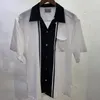 Camisas casuais masculinas Wacko Maria listra cor combinando homem marrom camisa verão inglaterra estilo solto bonito havaiano manga curta