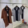 Camisas casuais masculinas Wacko Maria listra cor combinando homem marrom camisa verão inglaterra estilo solto bonito havaiano manga curta