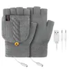 Cinq doigts gants chauffants électriques hiver Li-ion rechargeable en cuir batterie extérieure 285J