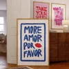 Peintures Maximalist Sunshine More Amor Por Favor Eclectic Yellow Love Quote Wall Art Toile Peinture Affiche pour Salon Décor À La Maison 231011