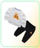 Bear Logo Brand Designer Luxury Baby Autumn Autumn Set Kids Boy Girl Long Sleeve Hoodie and Pants 2PCS Suits TrackSuits O6551485