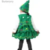 Theme Costume Kids Baby Girl Christmas Tree cosplay Halloween Come Leeveless Dress Cartoon Children Party Cosplay Come for KidsL231010