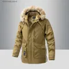 Parka da uomo in piumino caldo Parka da uomo con cappuccio in pelliccia con cappuccio giacche invernali da uomo moda abbigliamento taglie forti in pile da esterno Lind cappotti T231011