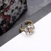 European Brand Fashion Cluster Rings Brass Gold Plated Diamond Charms for Wedding Party Vintage Finger Ring Costume Jewelry2928