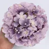 Fiori decorativi 10 pezzi di ortensie artificiali teste viola in seta per centrotavola di nozze bouquet decorazioni floreali fai da te decorazioni per la casa