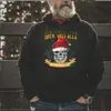 Sıcak Satış 2023 İlkbahar ve Sonbahar Sezonu Yeni Baskılı Spor Giyim Erkek Hip Hop Hoodie Sweater Seti Kafatası Dekorasyon Baskı